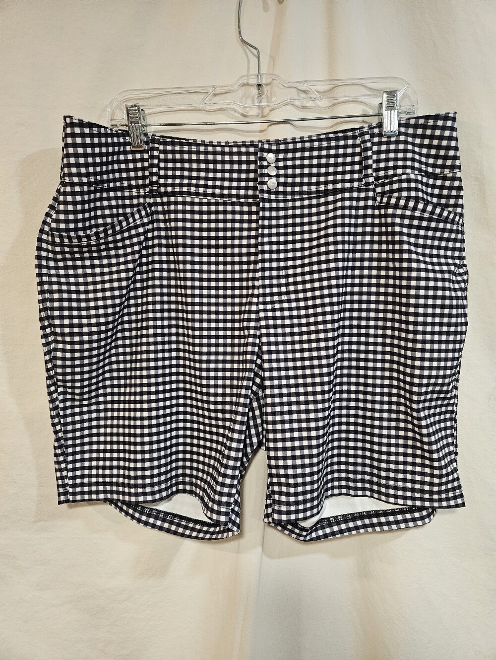 Jofit Black & White Gingham Bermuda Shorts